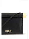 rond carré leather shoulder bag