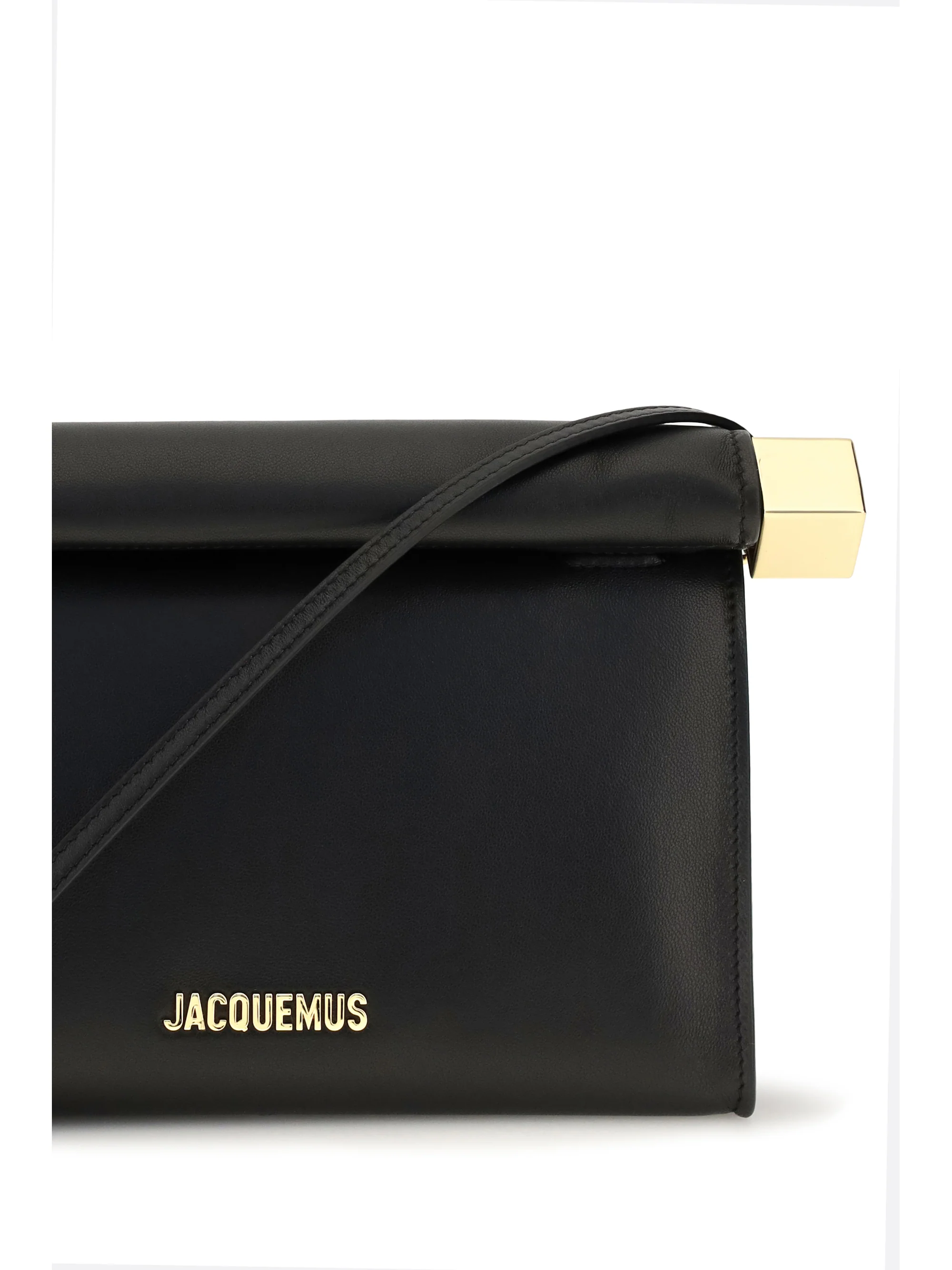 rond carré leather shoulder bag