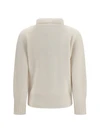 wool and cashmere half zip sweater
