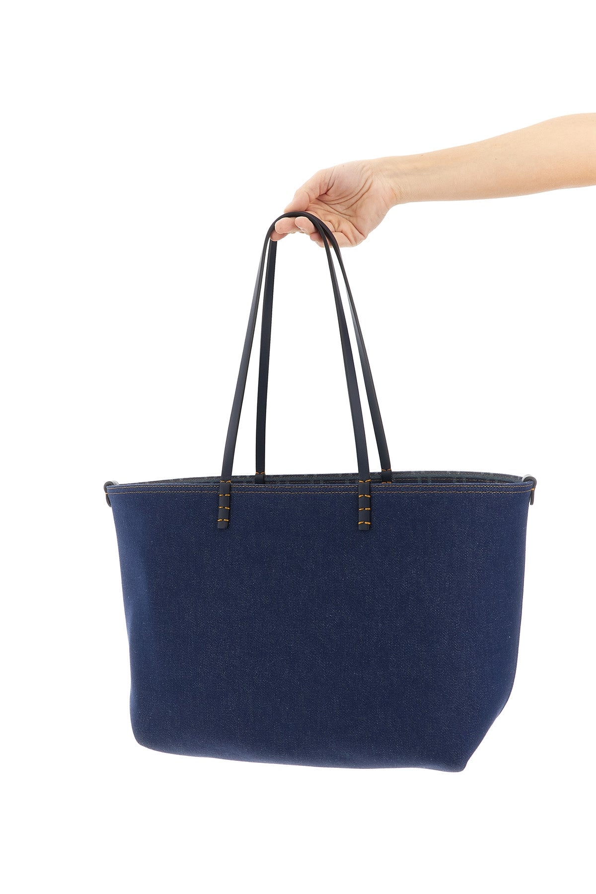 reversible roll midi shopping bag in ff jacquard