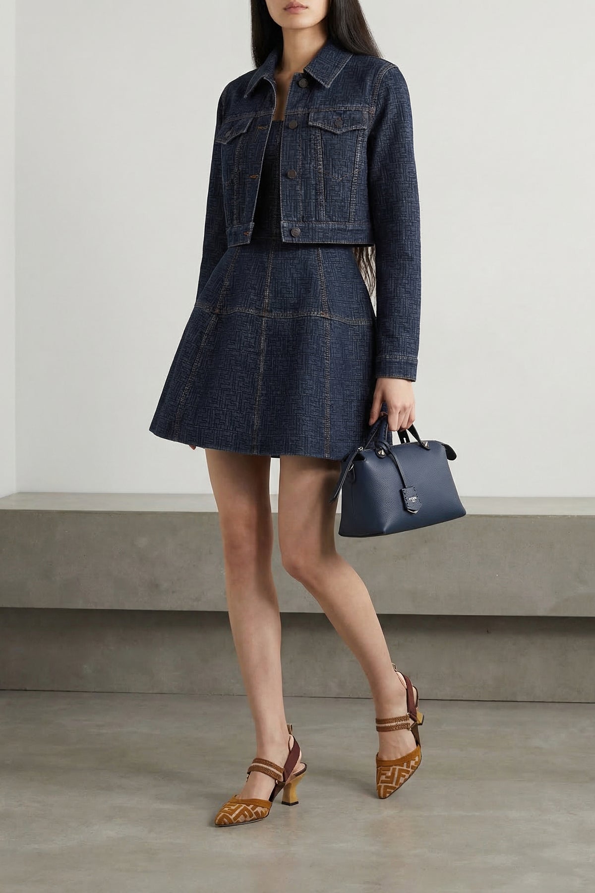 FENDI OS by the way soft selleria medium reversible handbag in roman leather