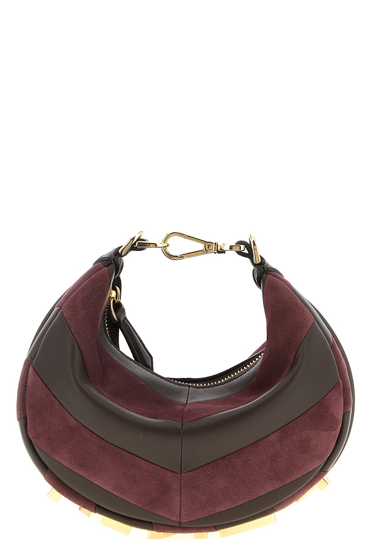fendigraphy mini nappa and suede handbag