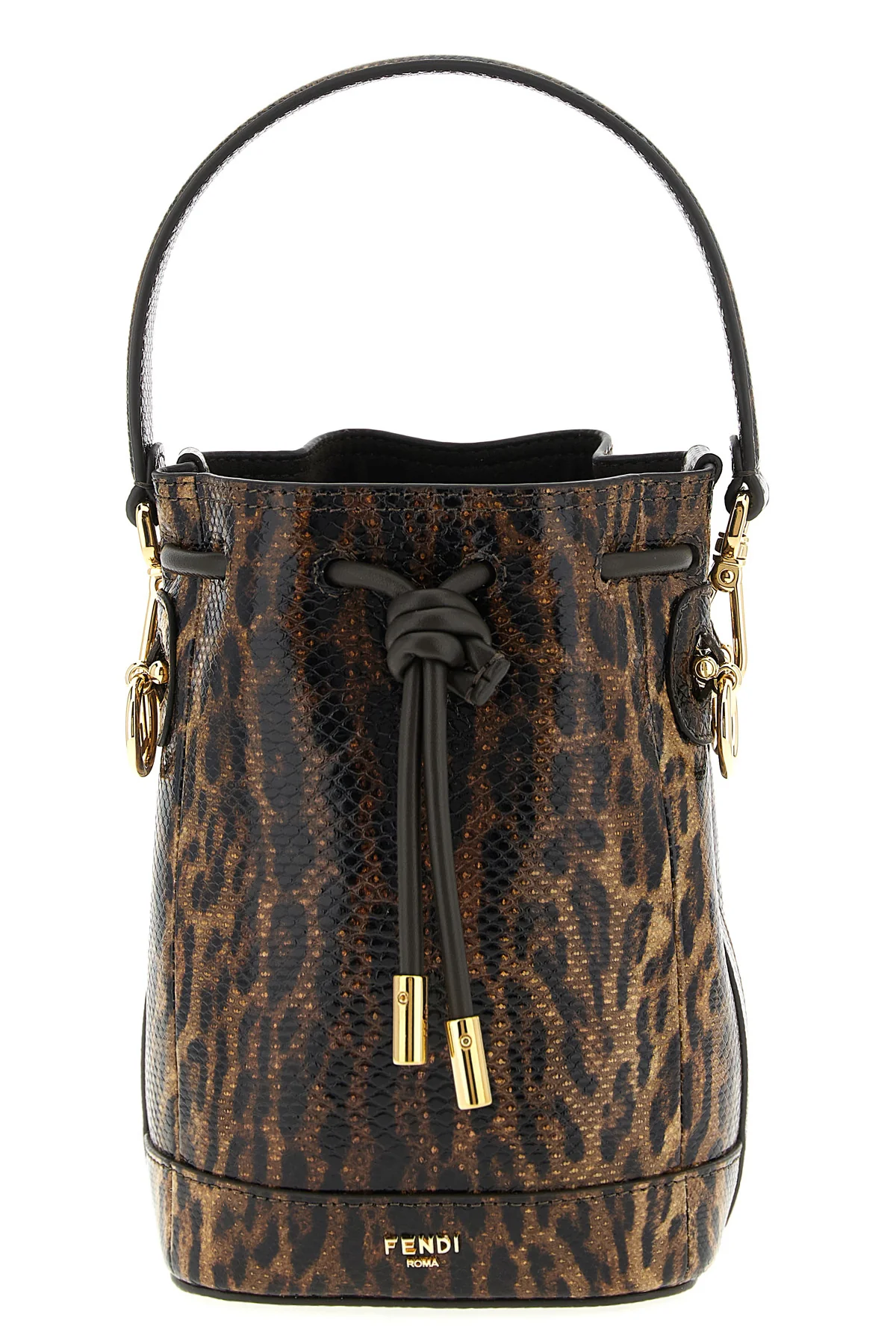 mon tresor mini bucket bag in karung snake leather