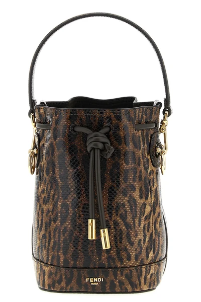 mon tresor mini bucket bag in karung snake leather