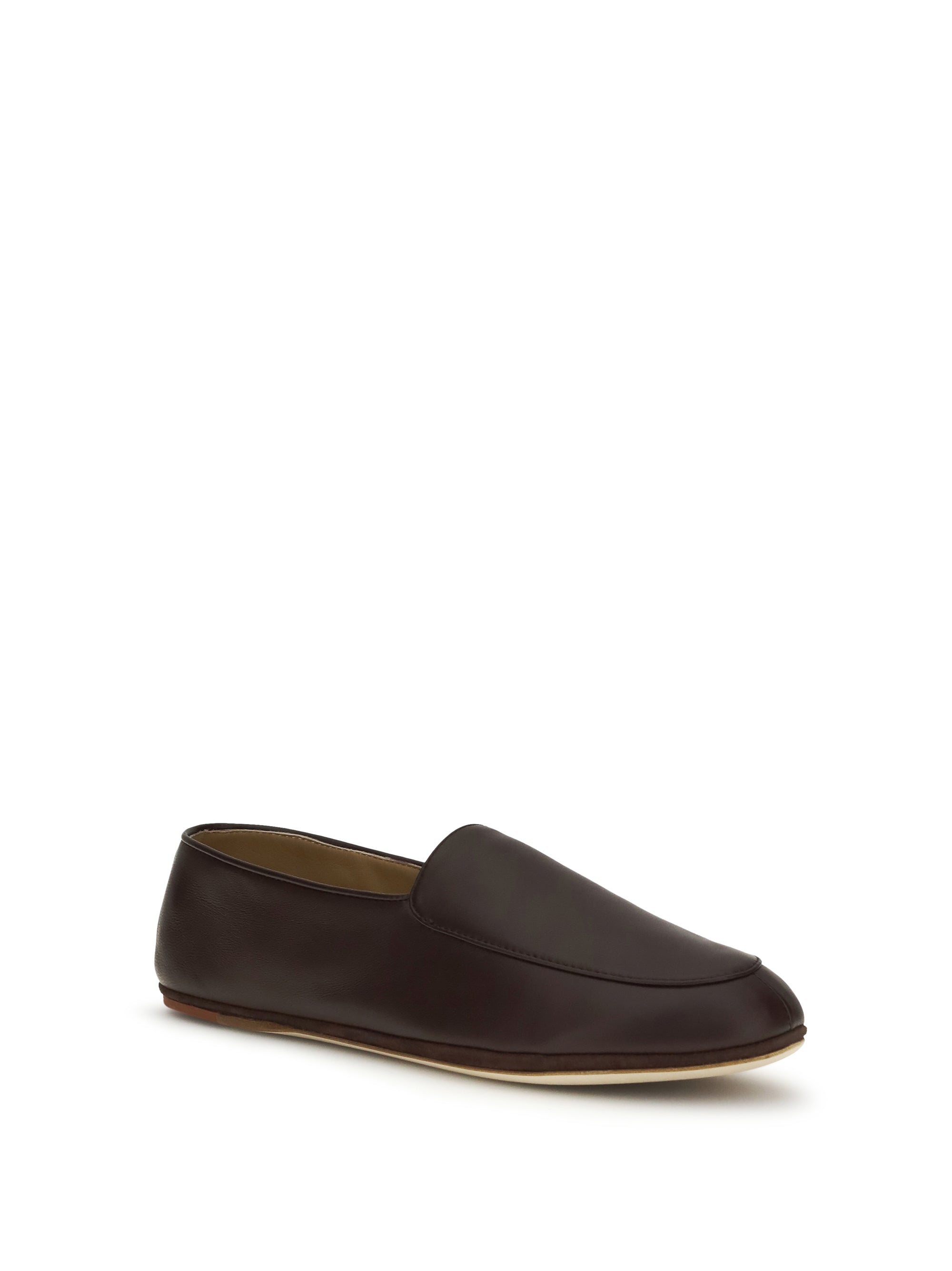 LORO PIANA 37 leather loafers 