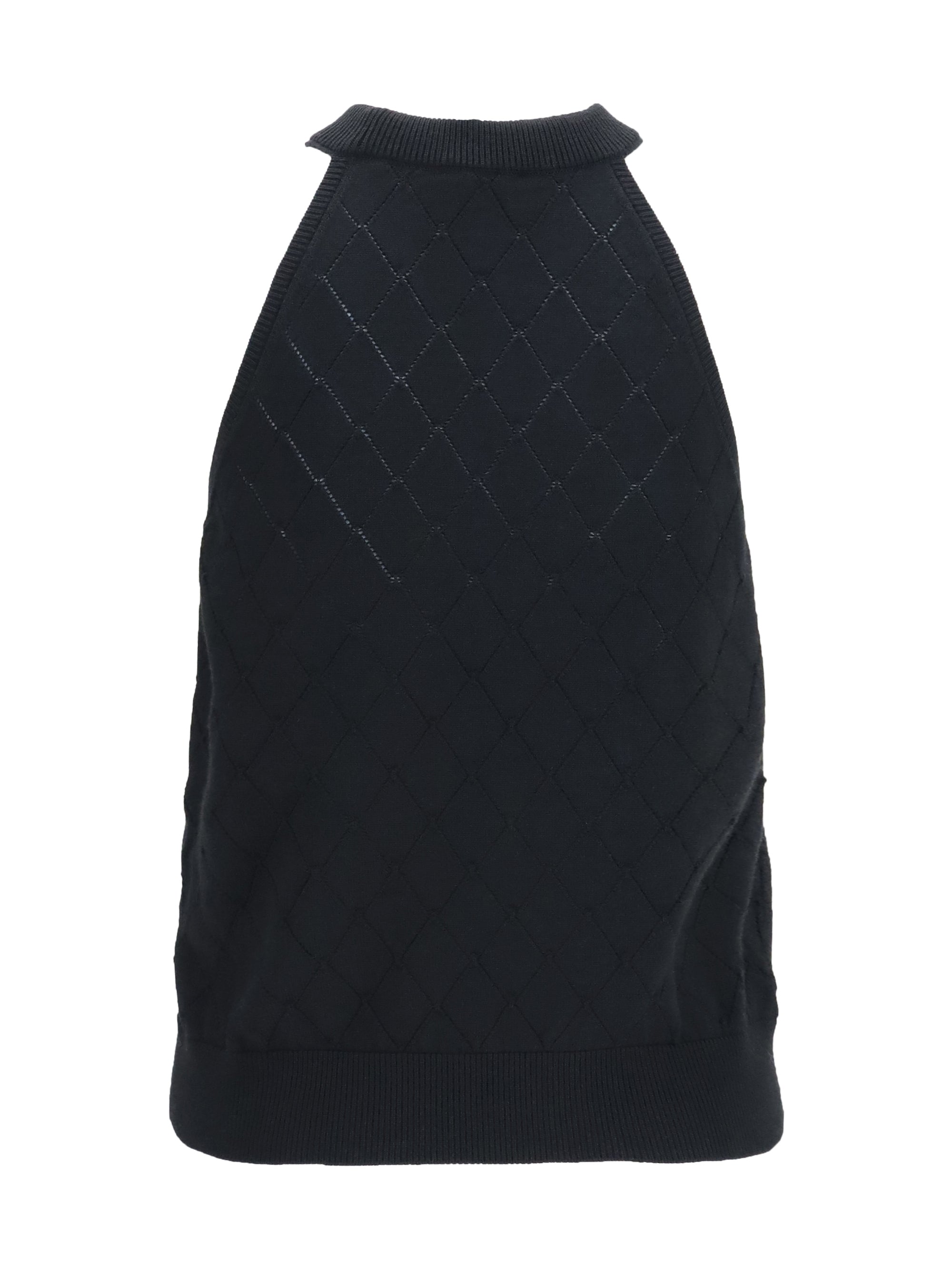 BALMAIN 36 sleeveless wool crewneck top