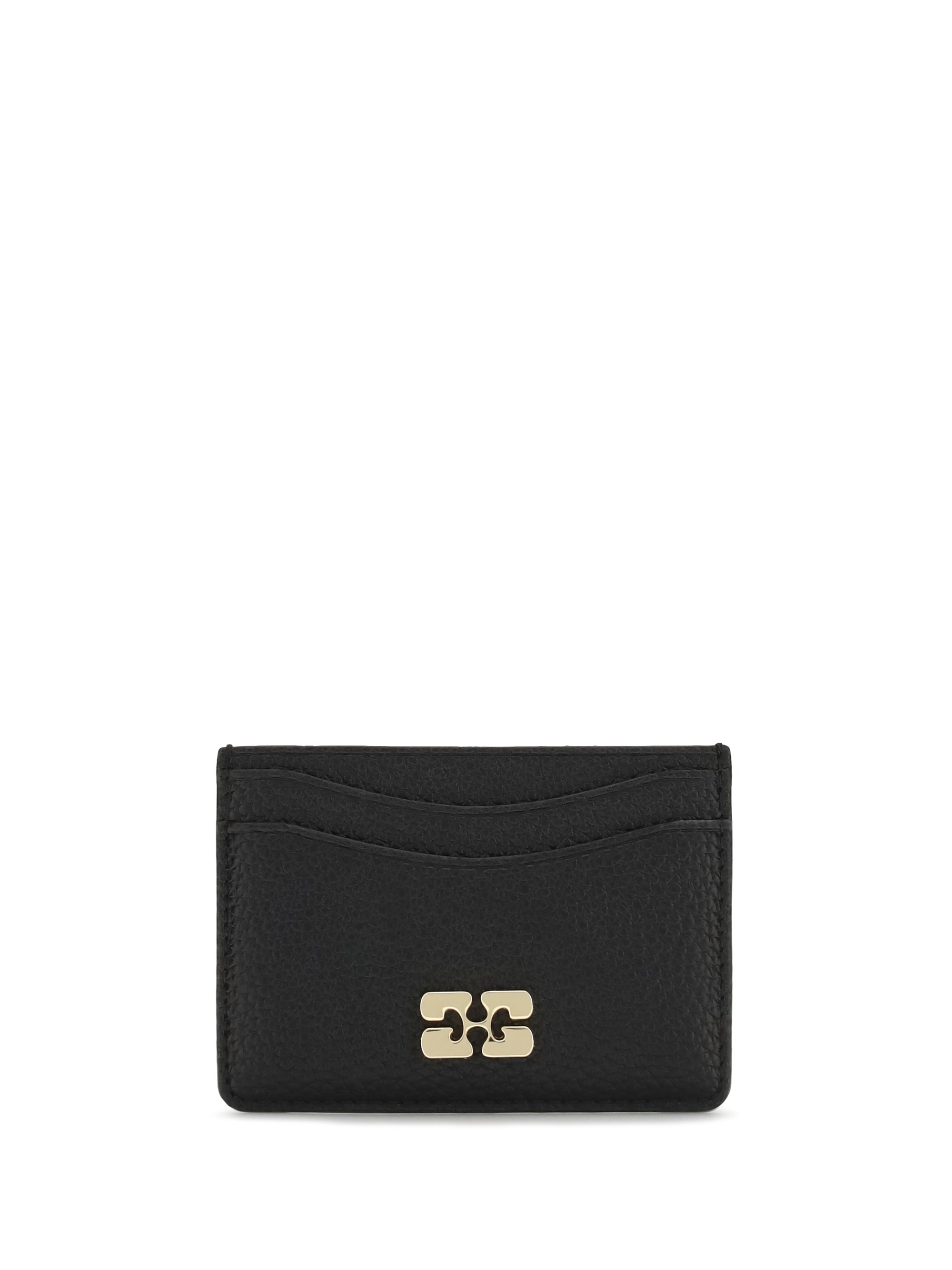 GANNI OS grained leather card holder 