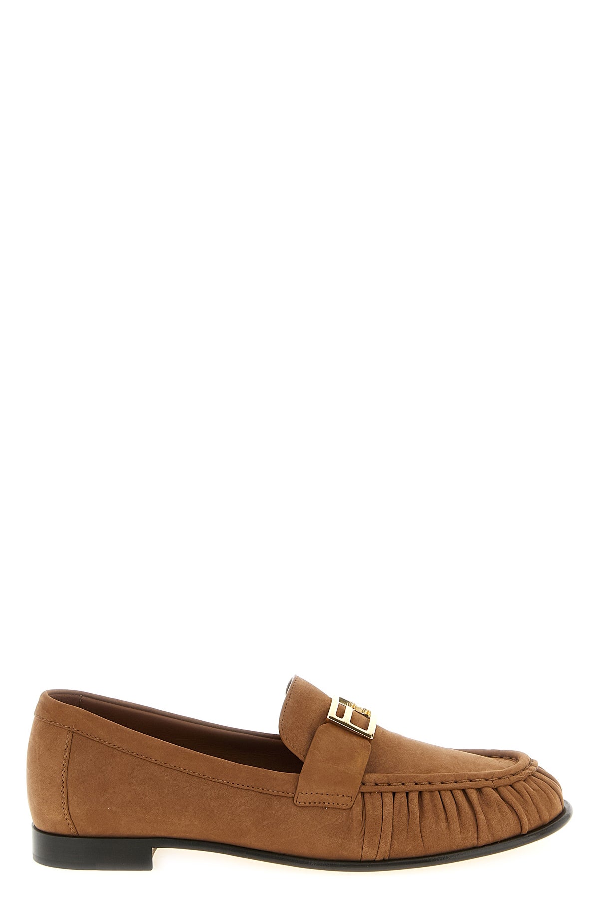 FENDI 36 baguette nubuck loafers