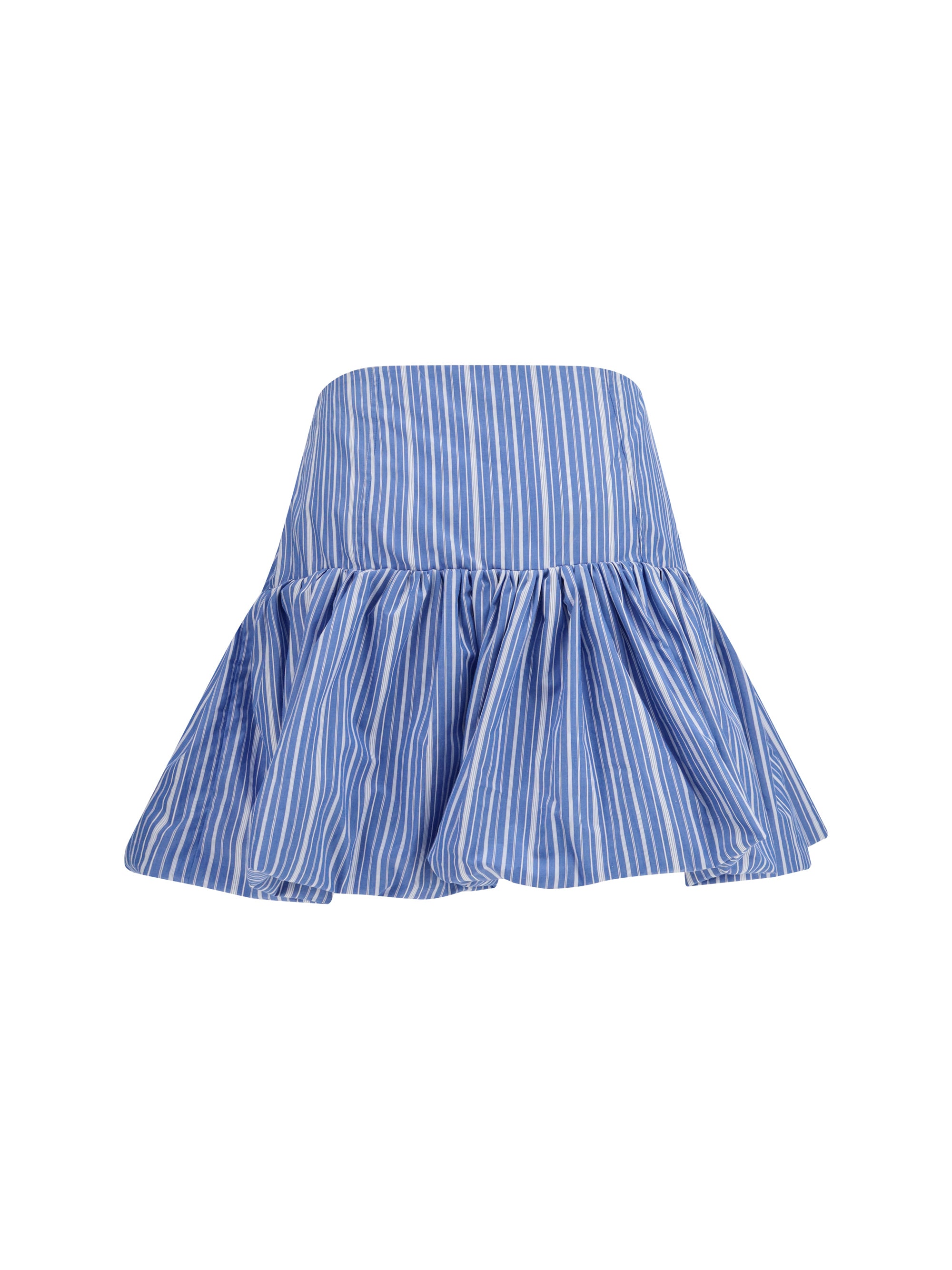 GANNI 34 striped mini balloon skirt