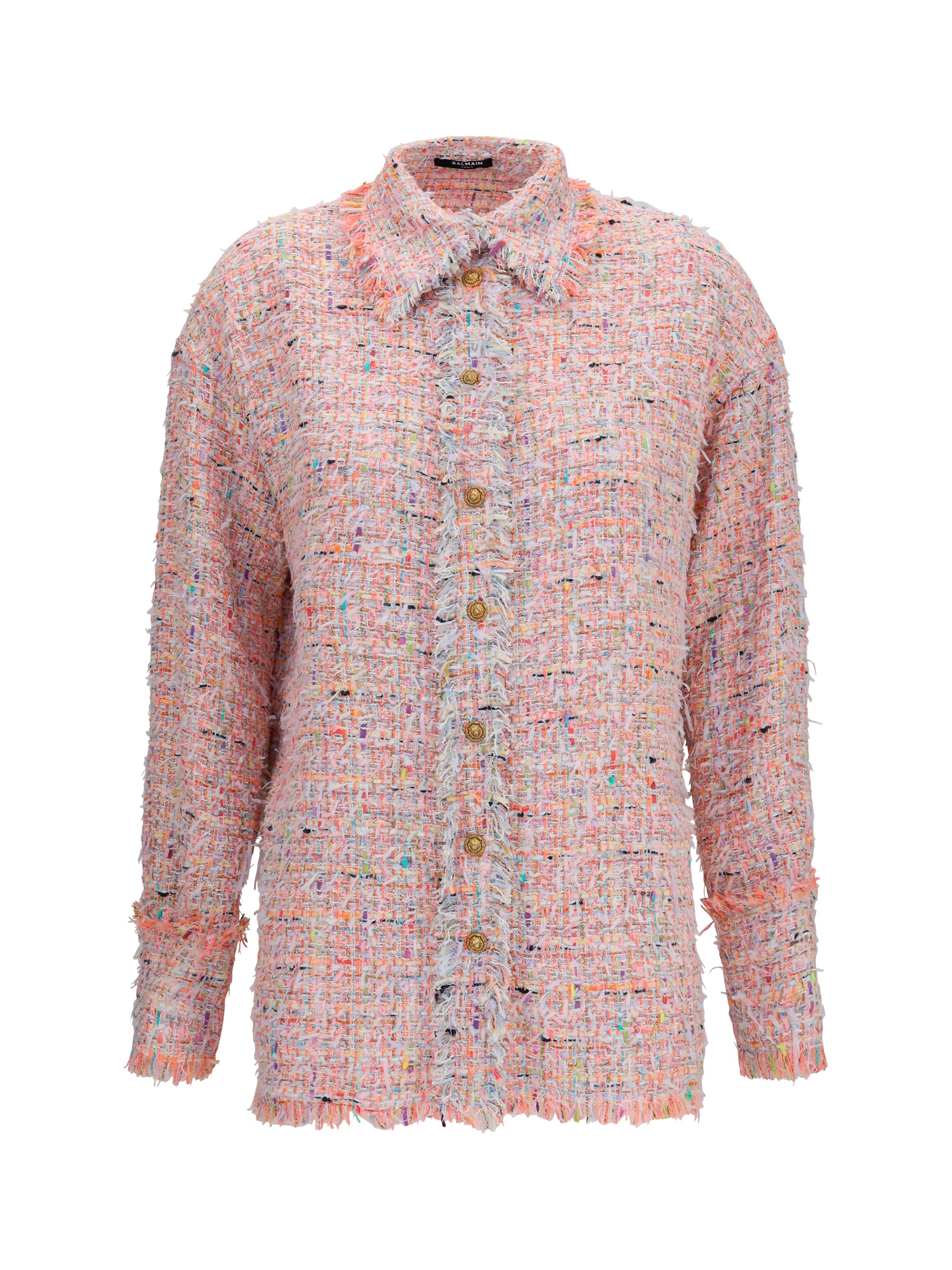 BALMAIN 38 tweed shirt