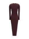 rib knit polo long dress