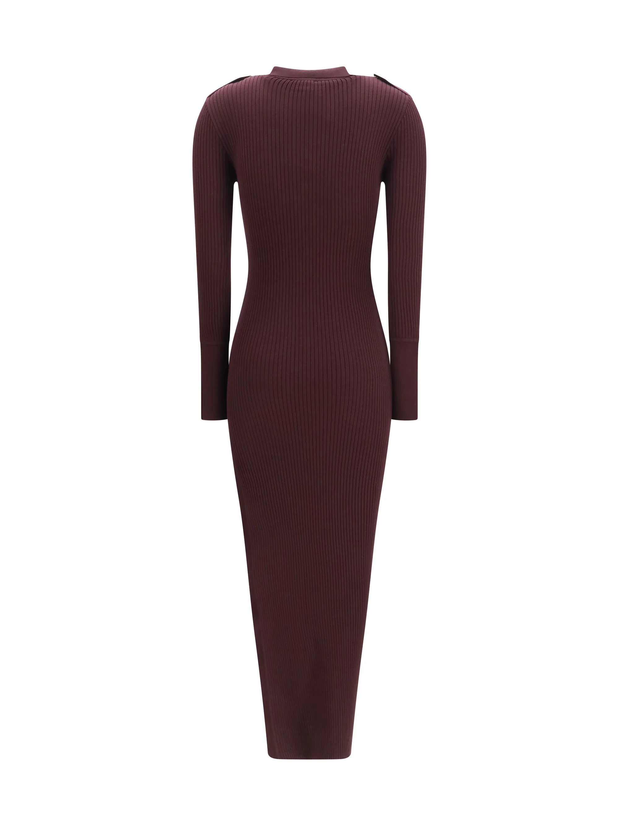 rib knit polo long dress