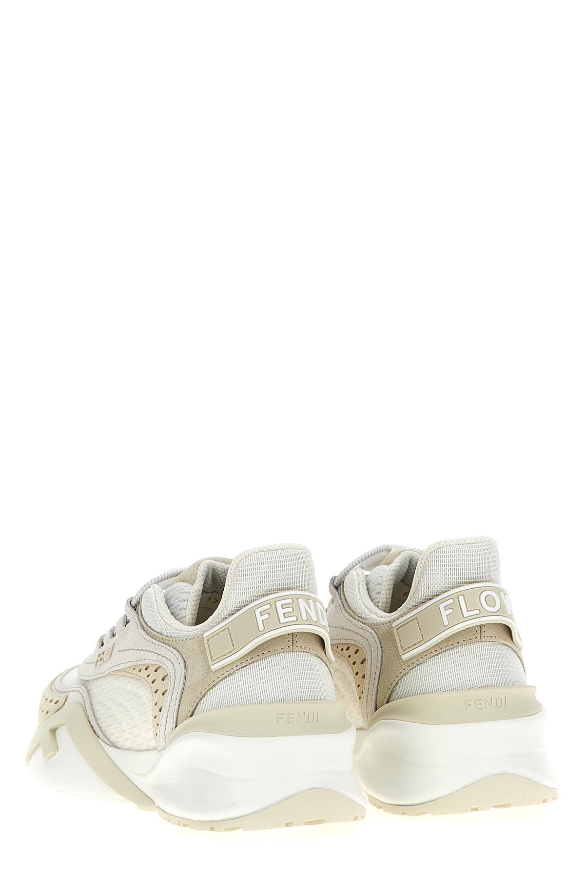 FENDI 36 tech mesh and suede fendi flow sneakers