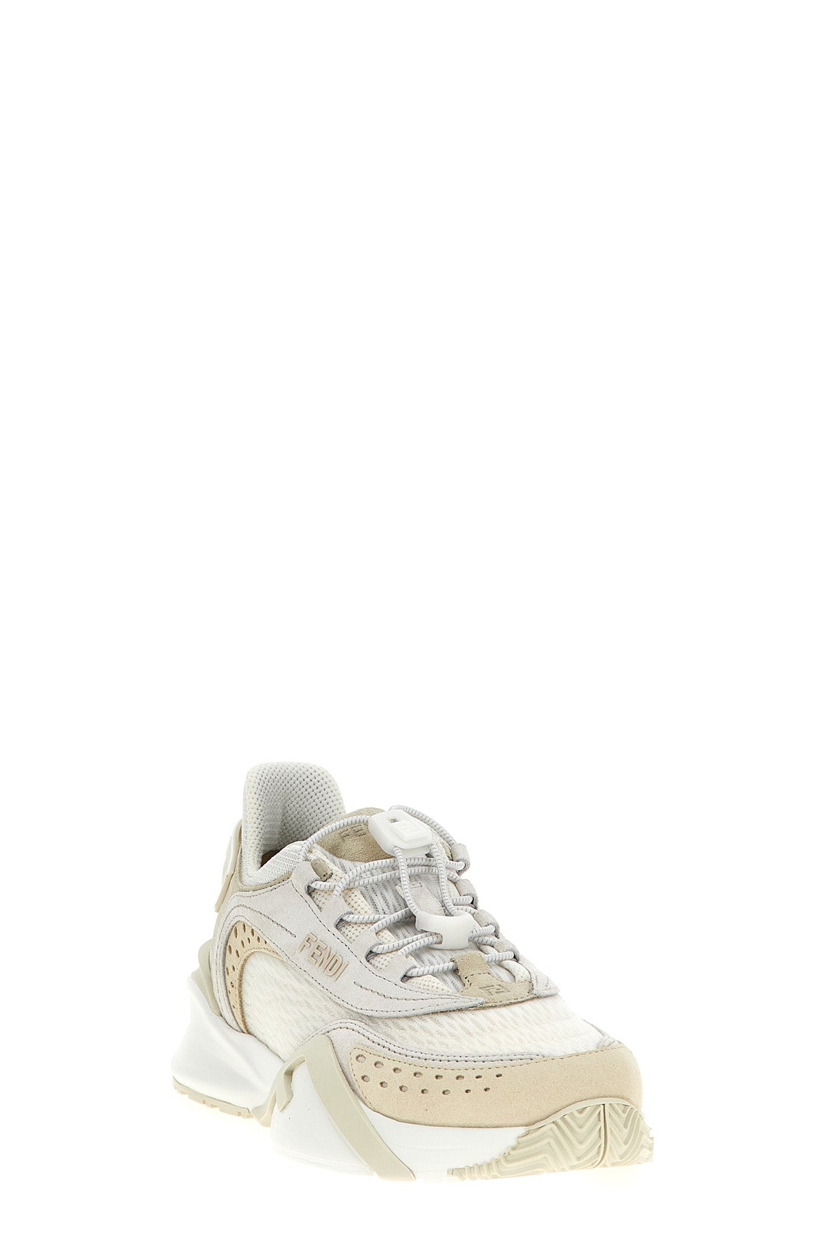 tech mesh and suede fendi flow sneakers