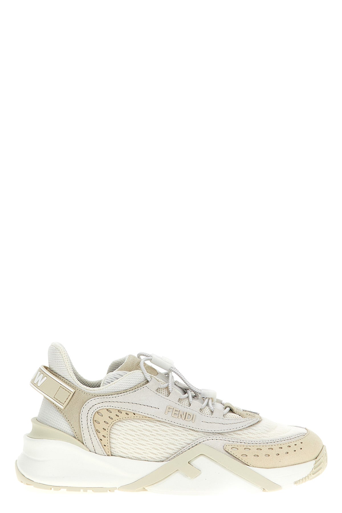 tech mesh and suede fendi flow sneakers