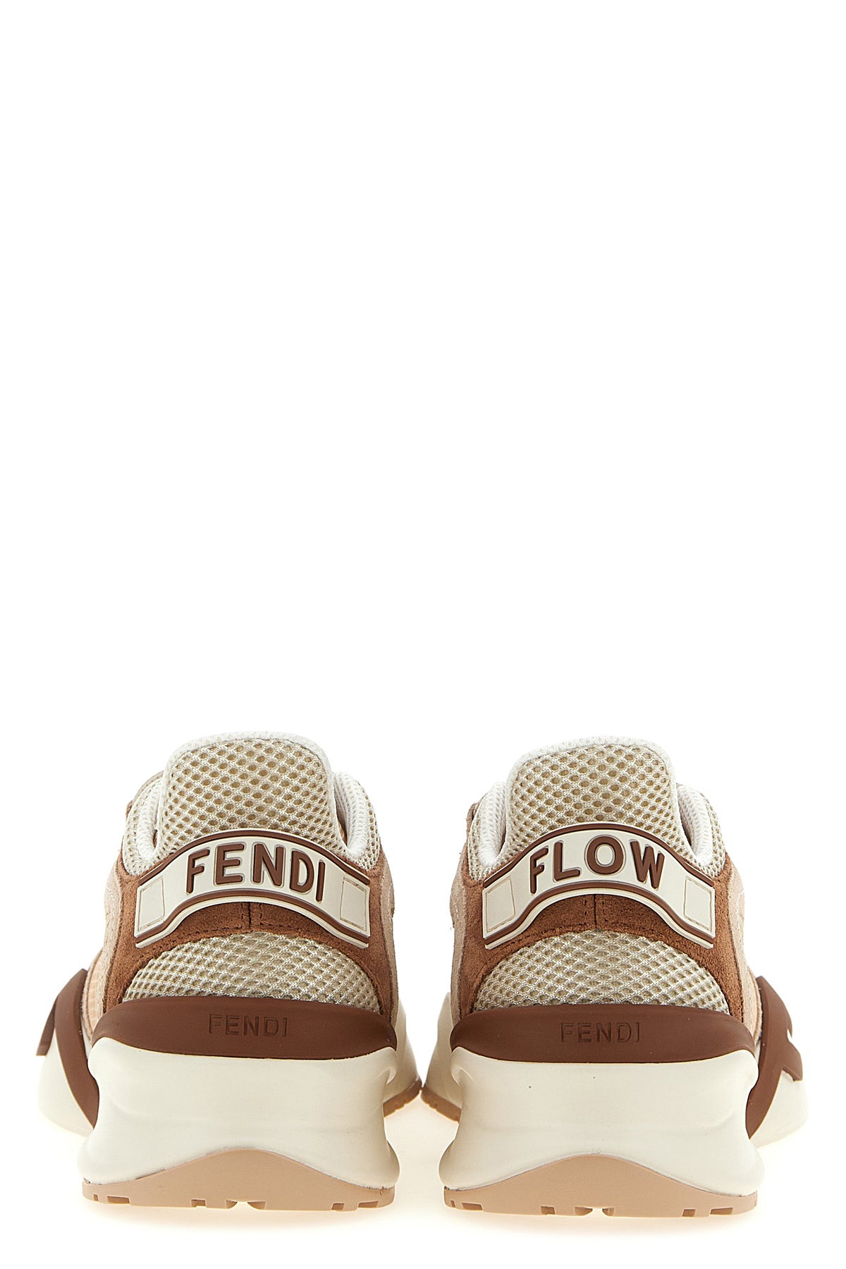 tech mesh and suede fendi flow sneakers