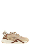 tech mesh and suede fendi flow sneakers