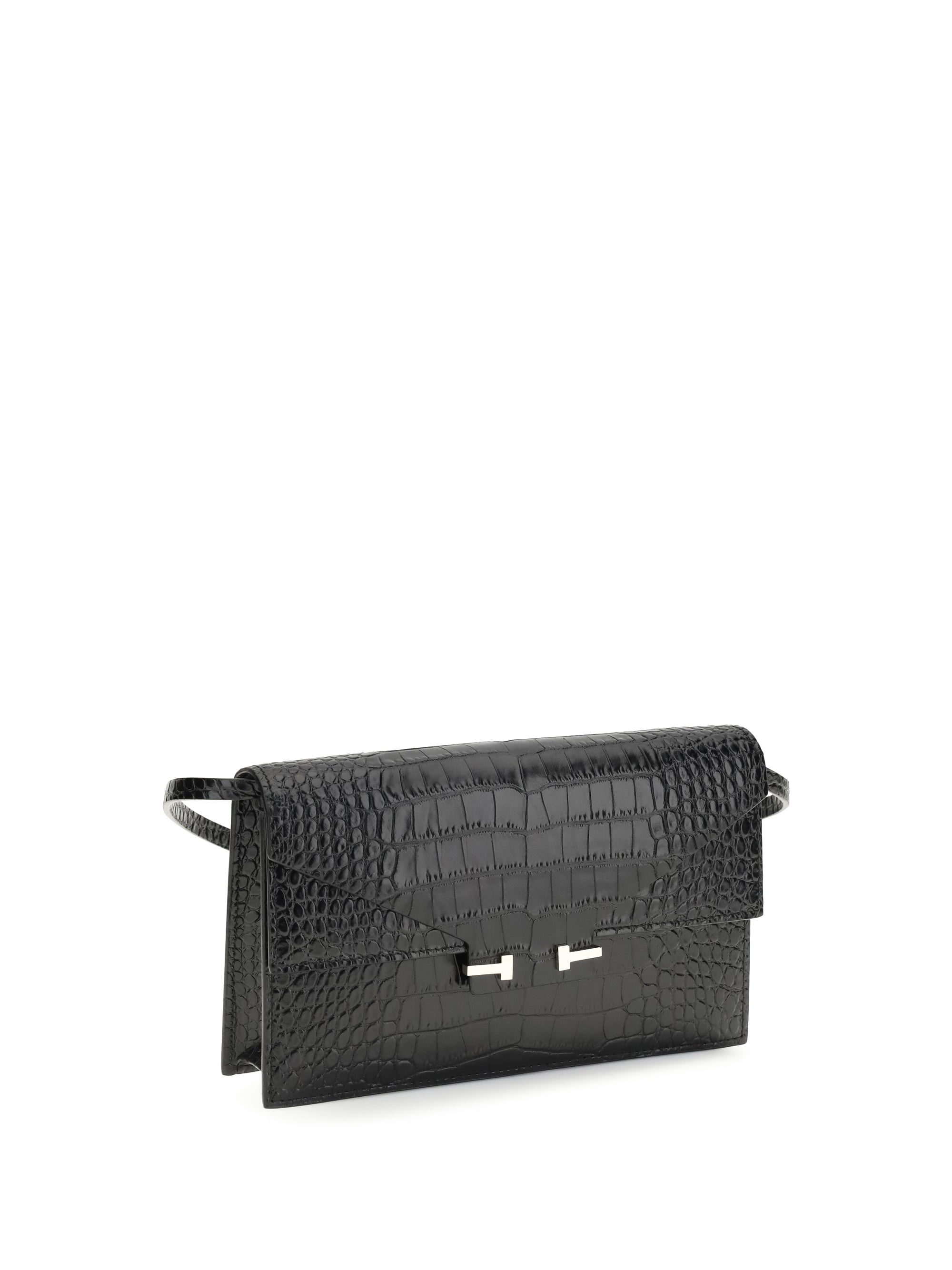 TOM FORD OS crocodile print shoulder bag