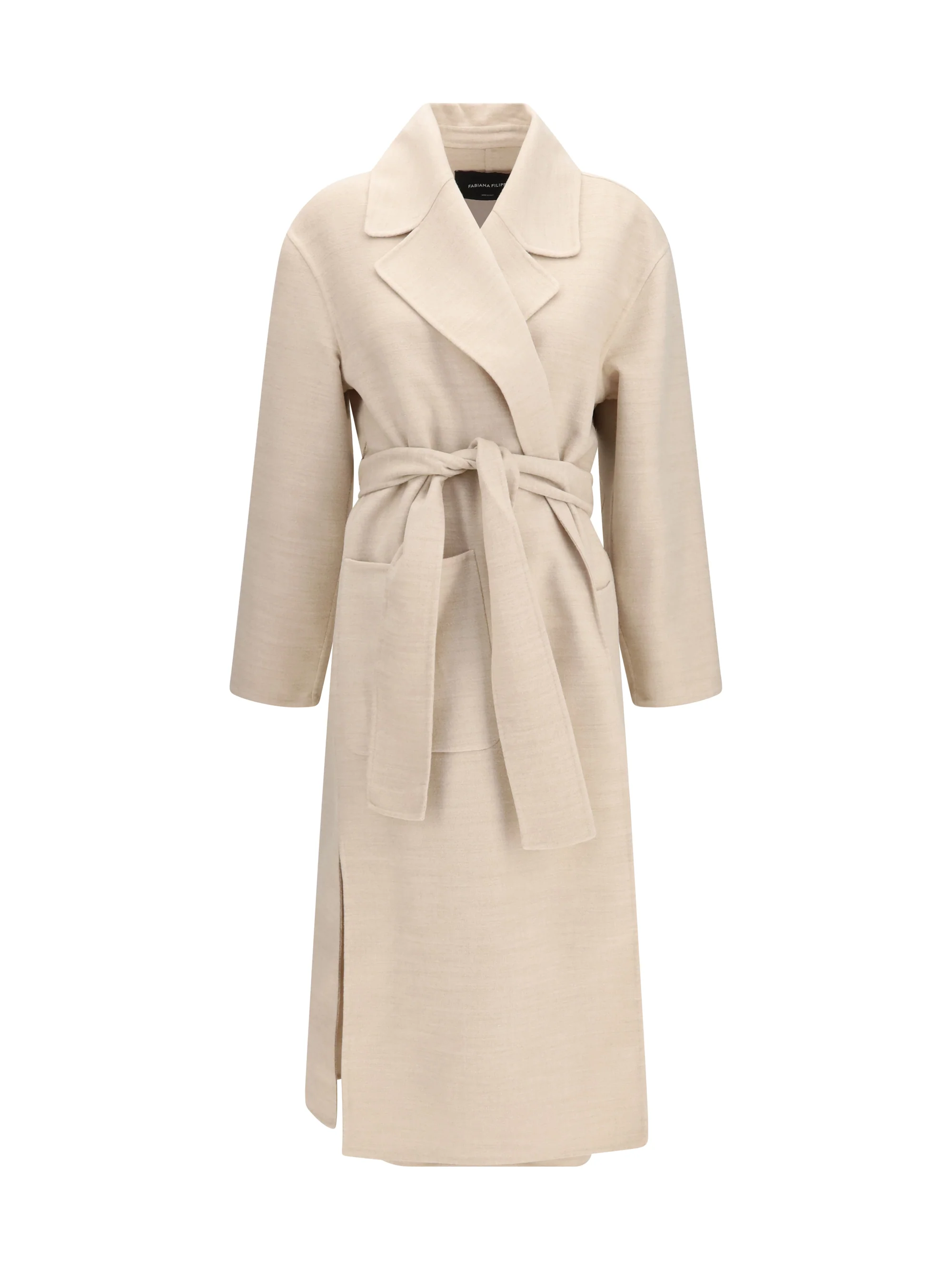 FABIANA FILIPPI 40 belted double wool coat