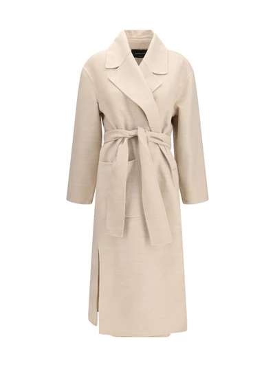 belted double wool coat