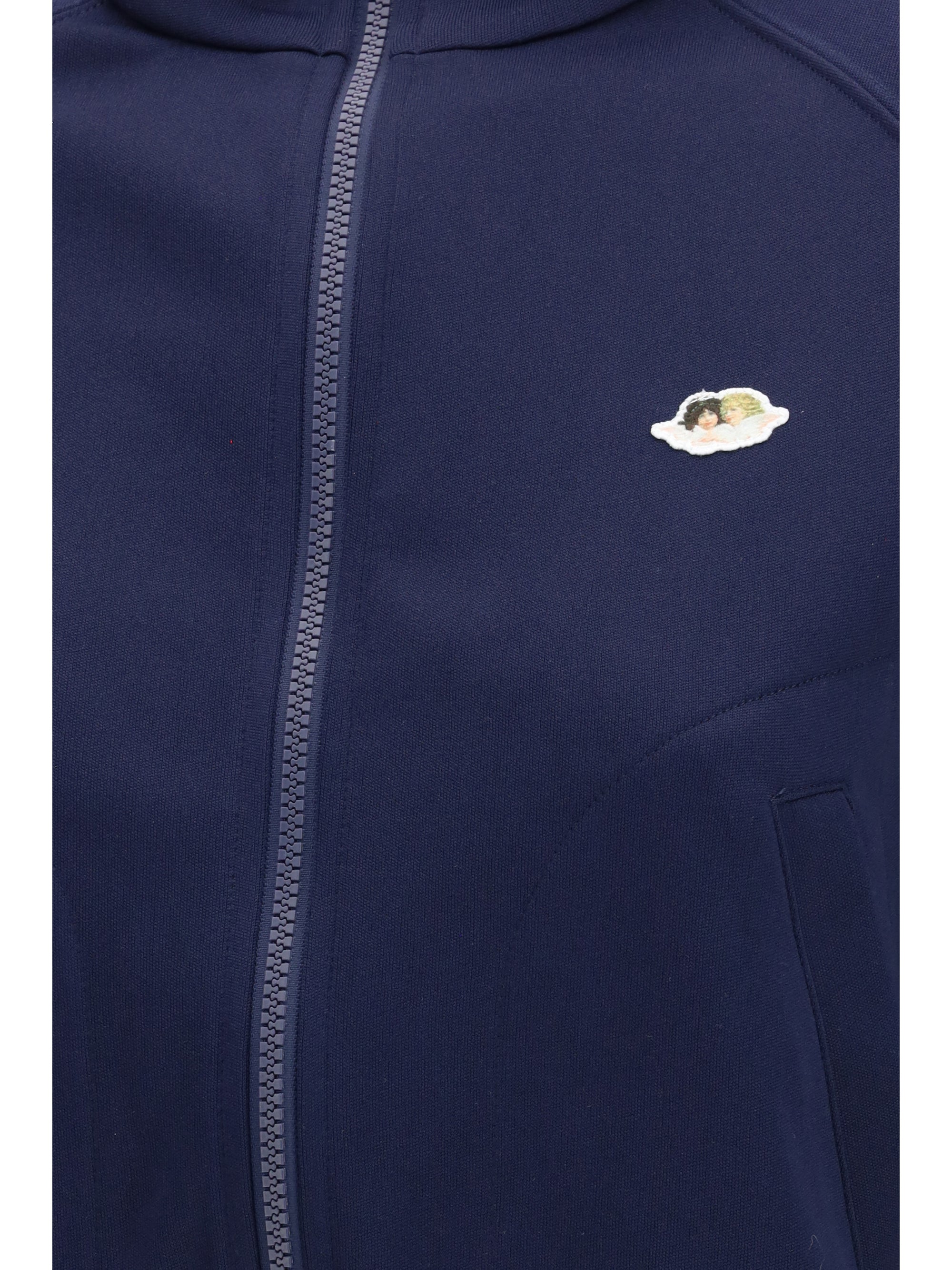 cropped sweatshirt with angels patch