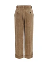elasticated viscose and cashmere pants