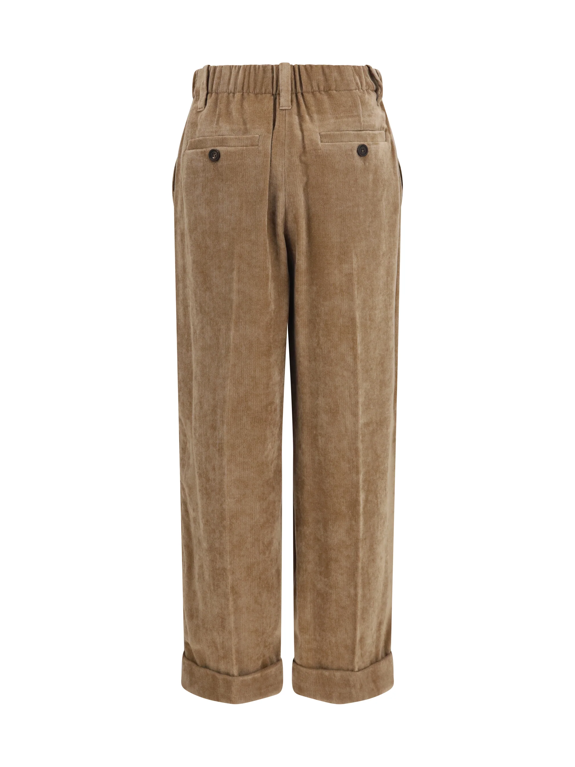 elasticated viscose and cashmere pants