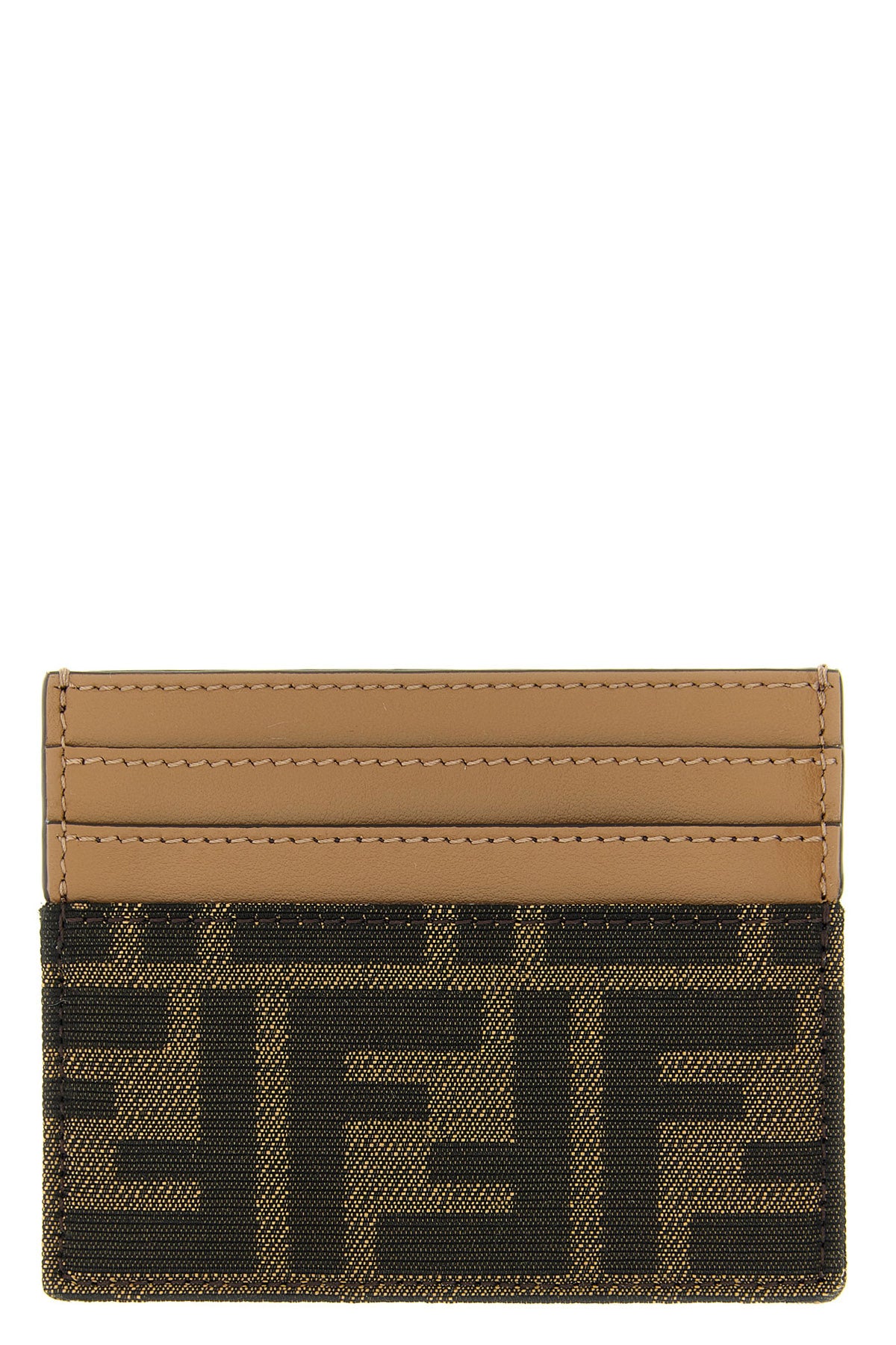 FENDI OS baguette jacquard fabric card holder