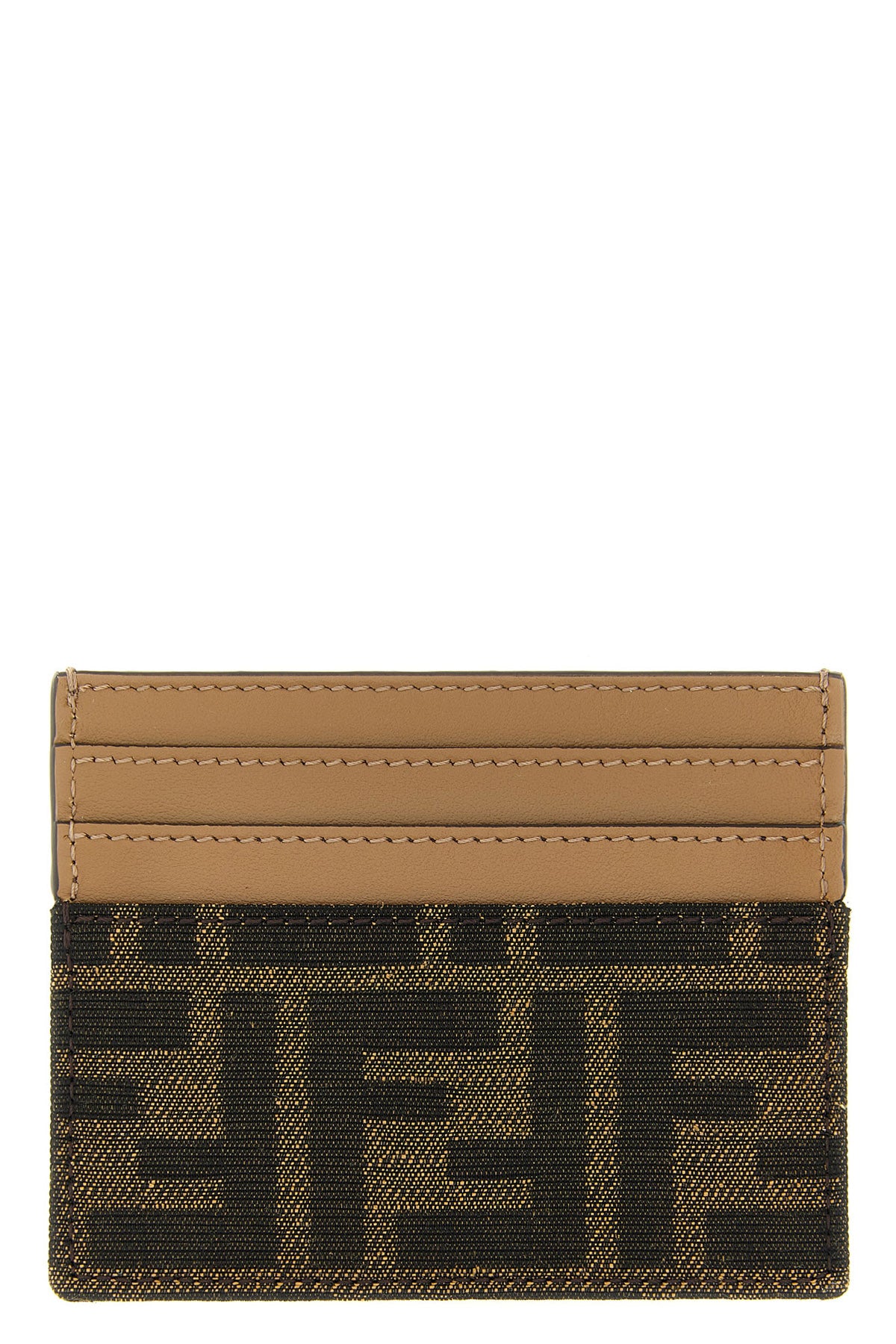FENDI OS baguette jacquard fabric card holder
