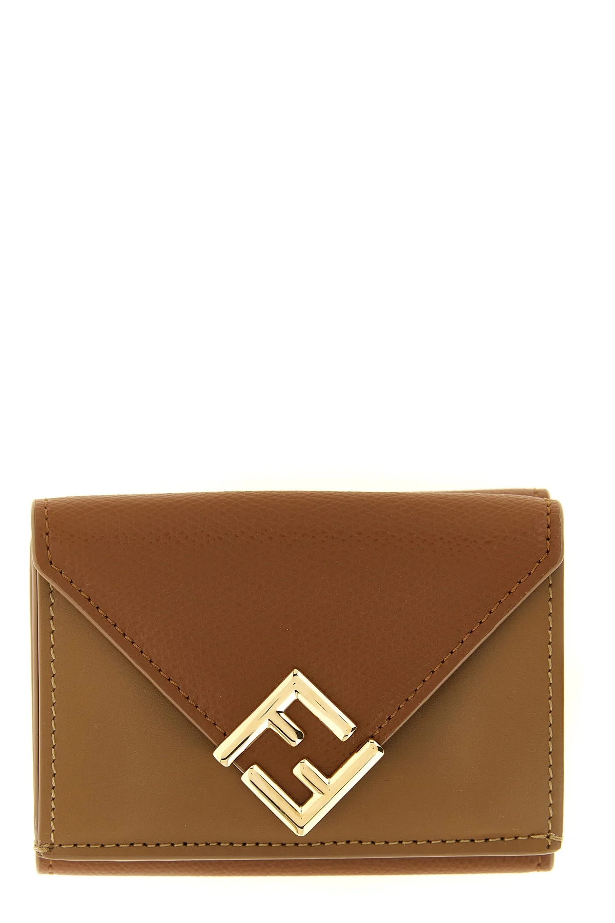 FENDI OS the fendi wallet trifold mini ff wallet is distinguished by a geometric and comp