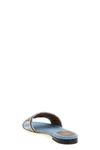 the fendi sunshine slide sandals are distinguished by a wide-band silhouette mad