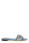 the fendi sunshine slide sandals are distinguished by a wide-band silhouette mad