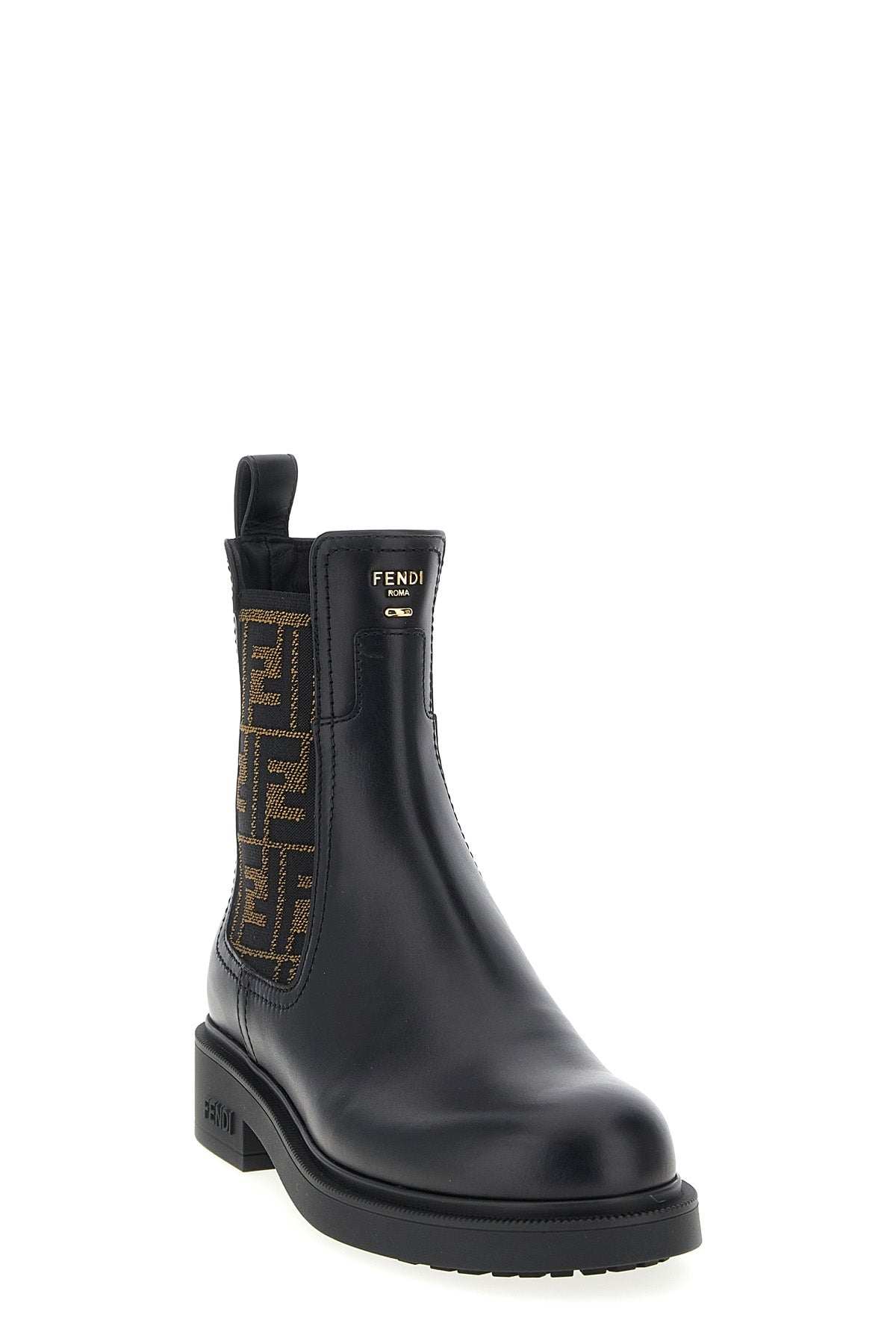 fendi filo leather ankle boots
