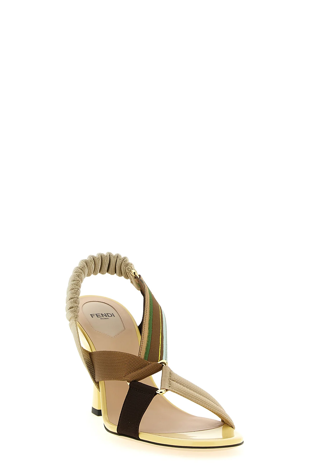 FENDI 36.5 the fendi colibrì sandal redefines the codes of contemporary footwear through an
