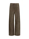 melany leather pants with embroidery