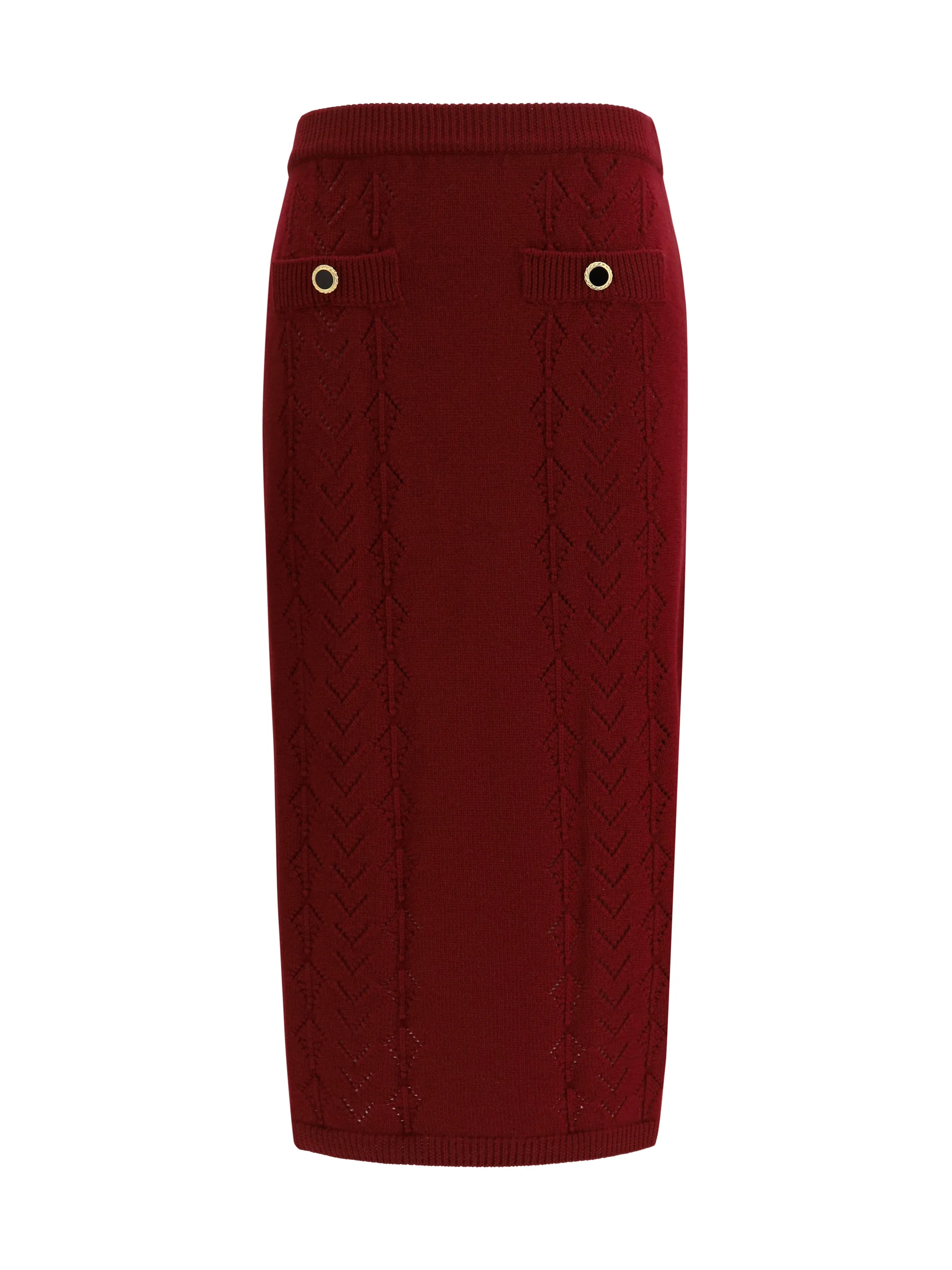 ALESSANDRA RICH 40 merino wool midi skirt