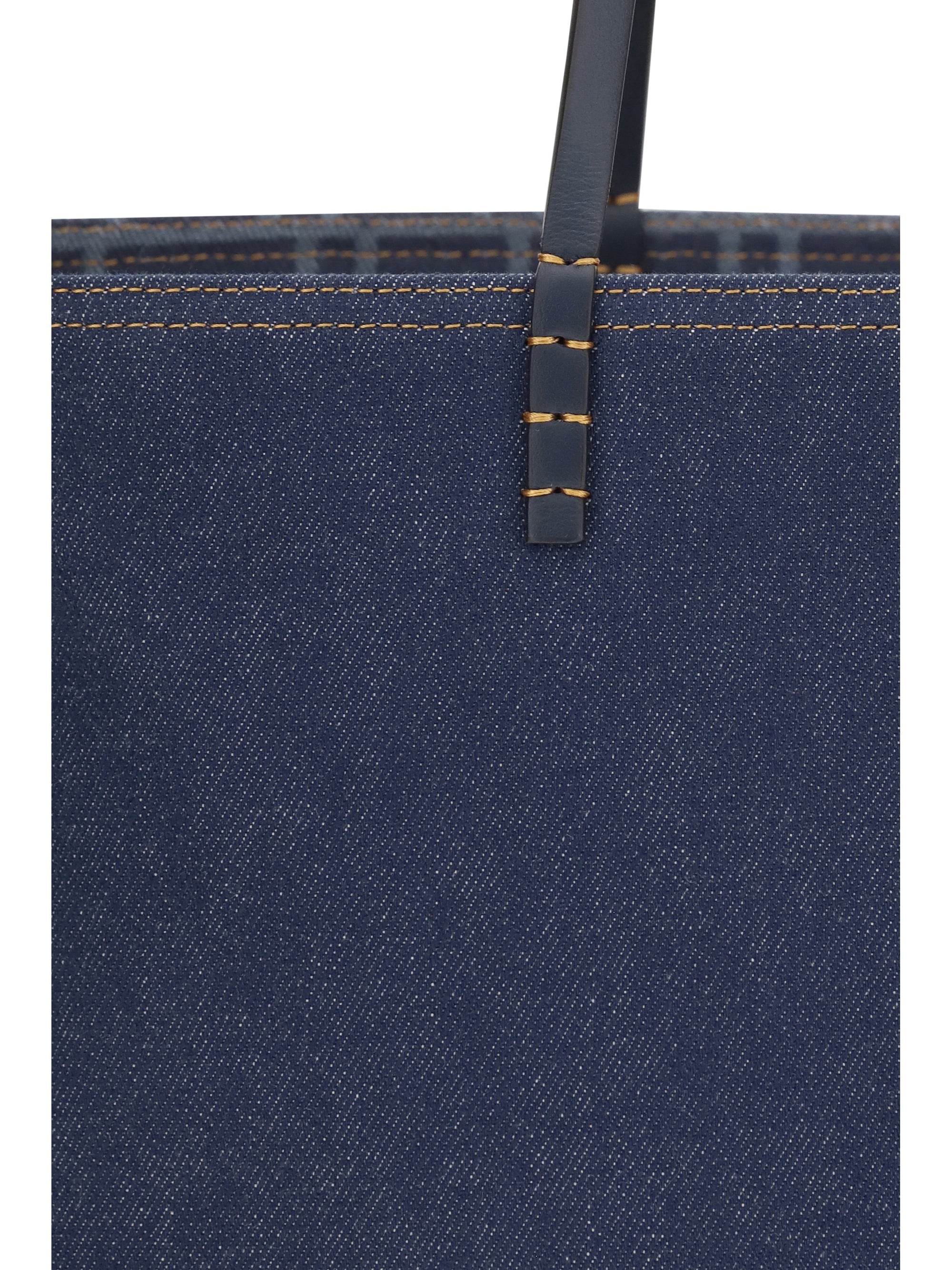 reversible denim tote bag