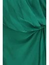 midi silk dress with twist detail