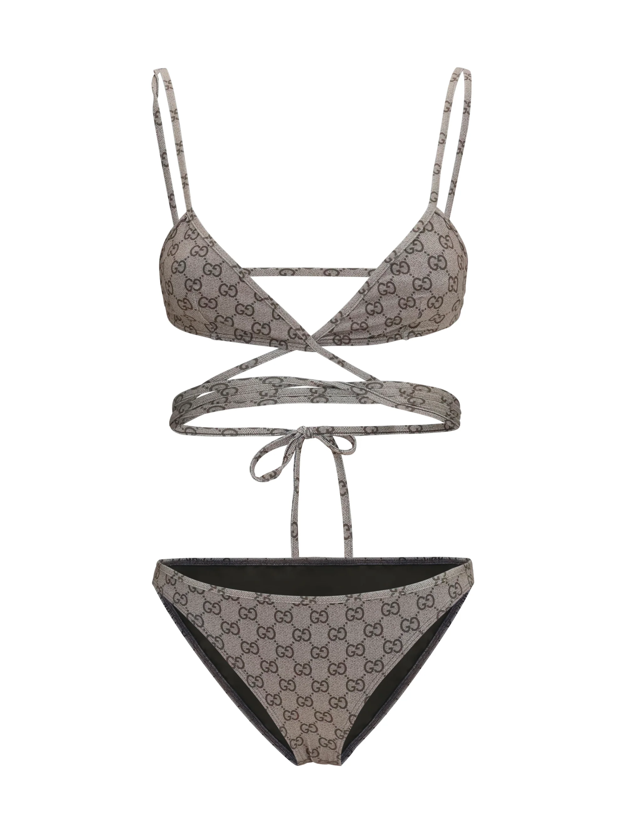 GUCCI M printed stretch jersey bikini