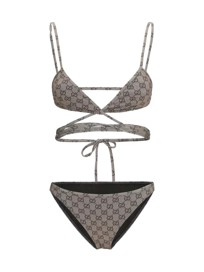 printed stretch jersey bikini