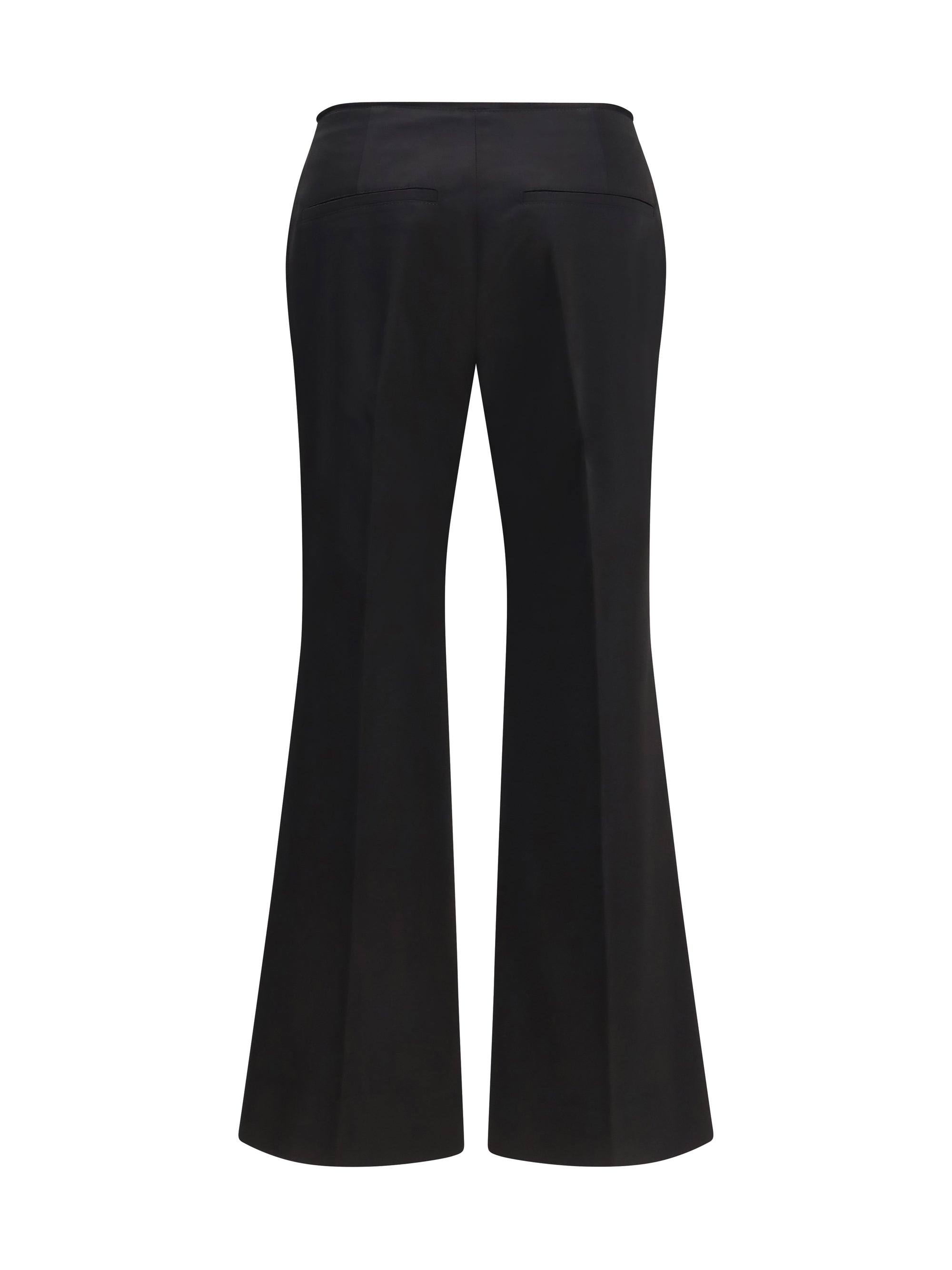 kick flare raw-edge pants
