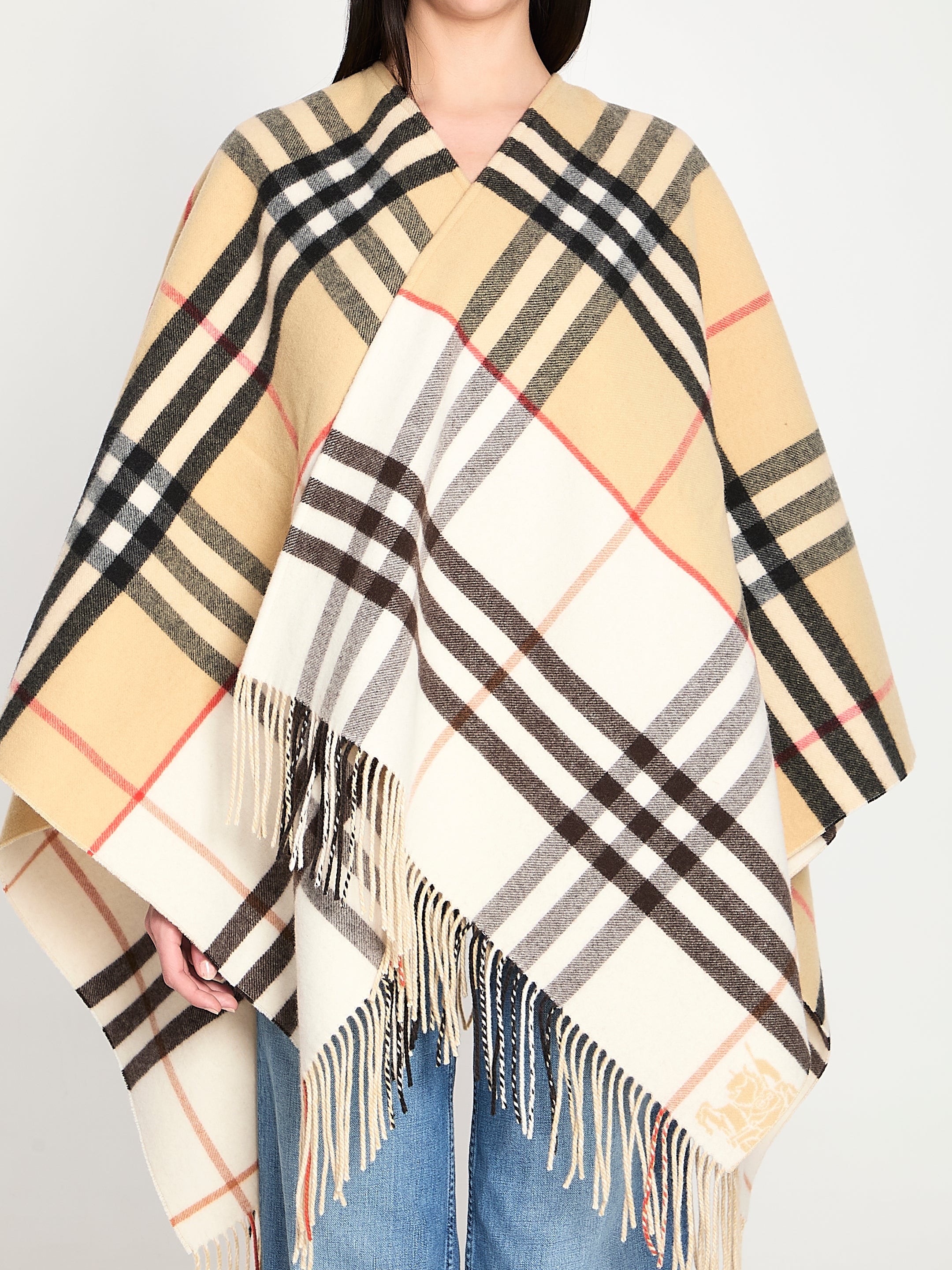BURBERRY OS double check cape 