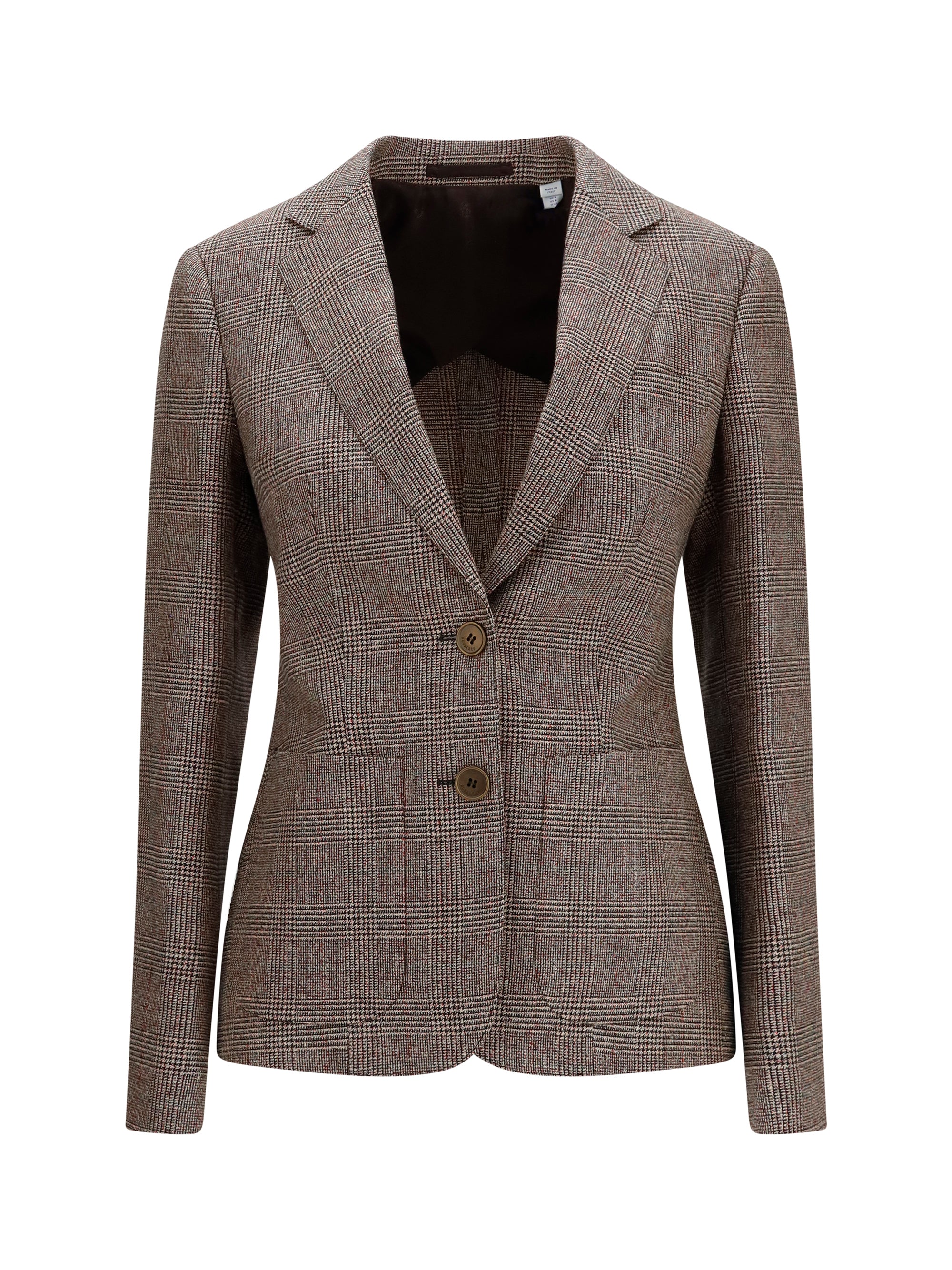 single-breasted wool and linen blazer
