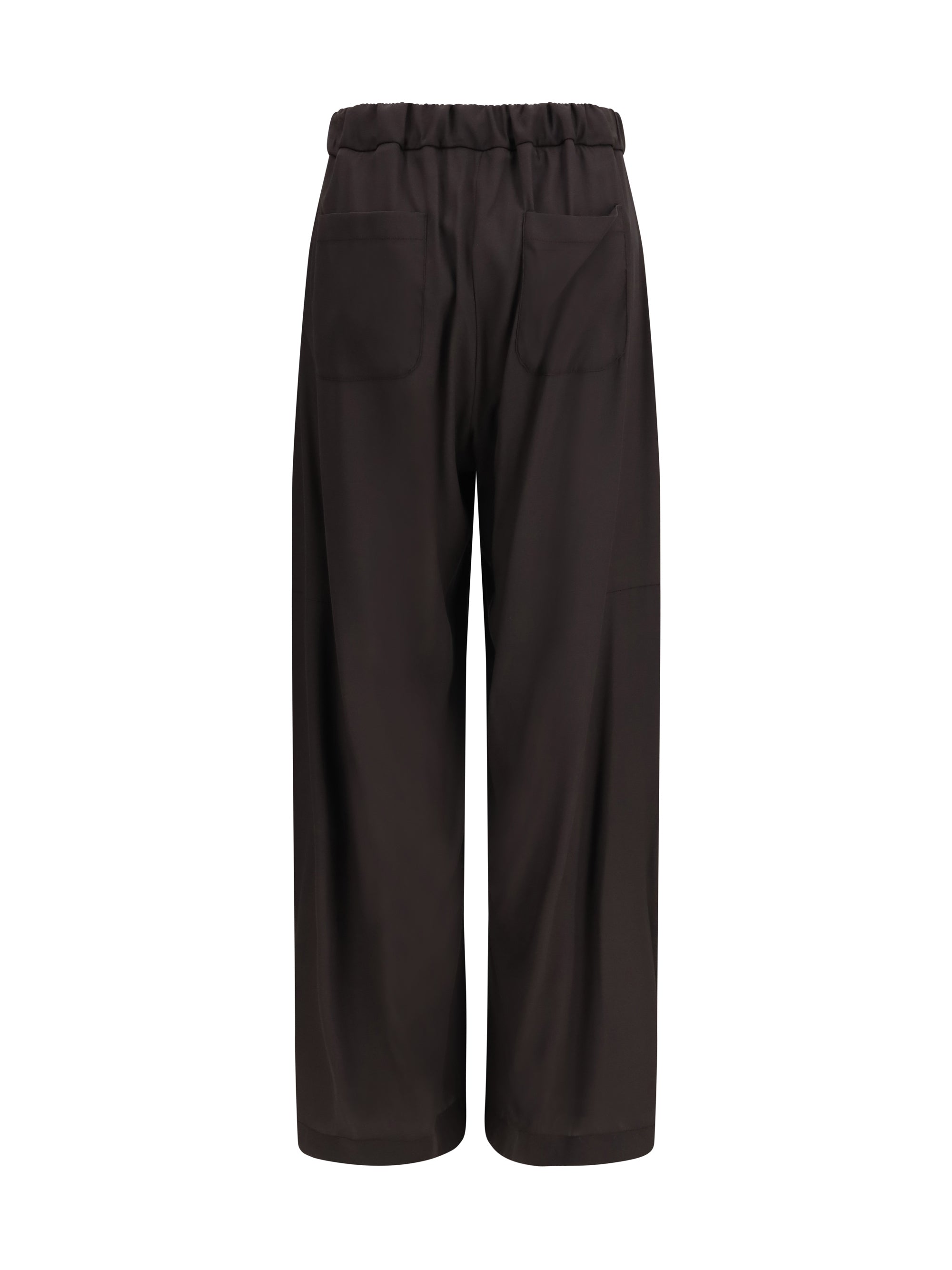 ELLA 40 barrel-leg pants with drawstring in silk