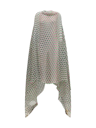 polka-dot cape dress