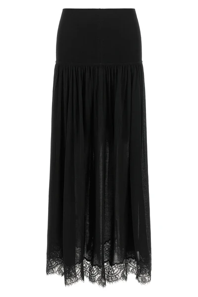 the zimmermann valiant long skirt defines a fluid silhouette through a play of