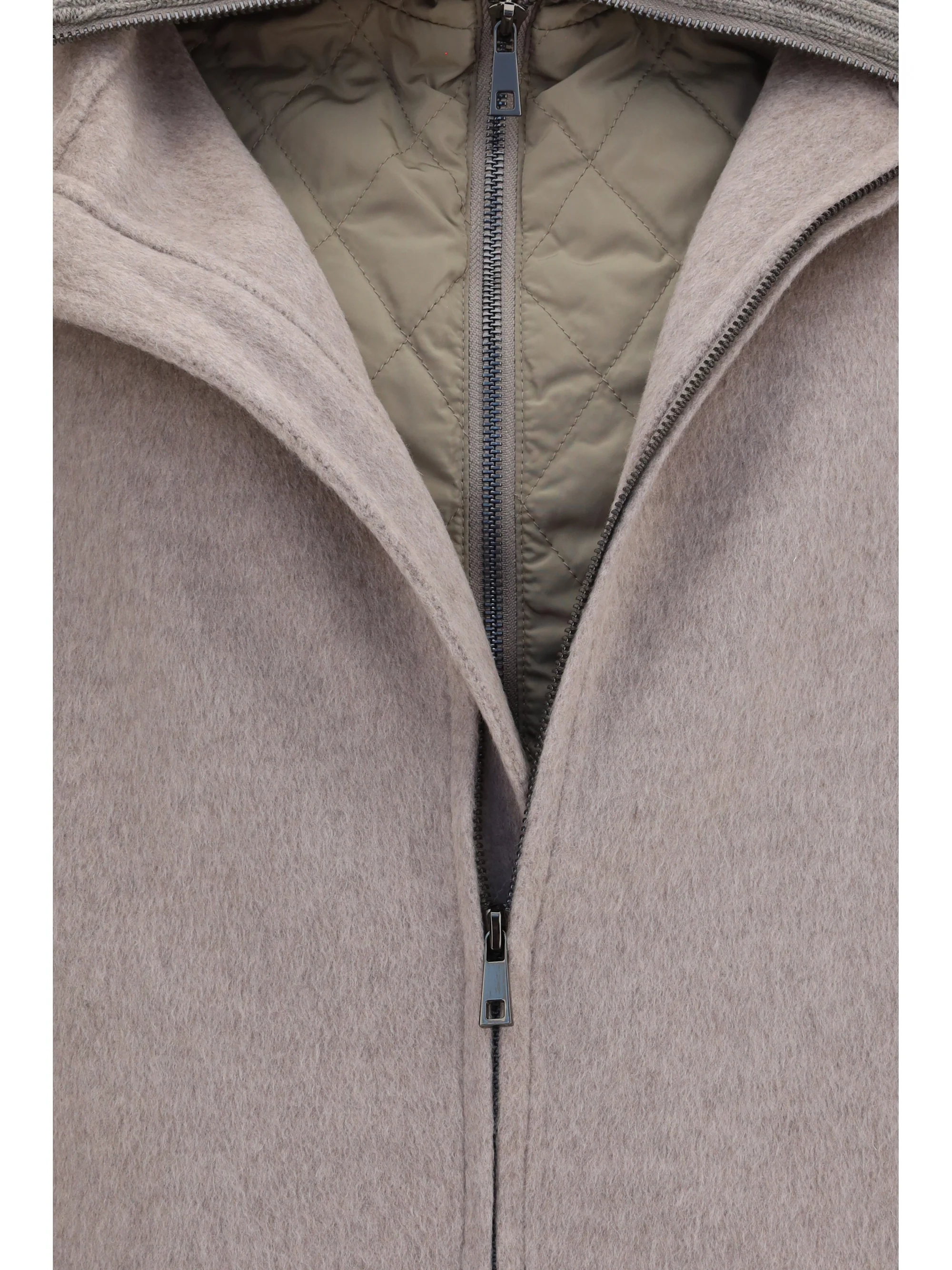 double wool and quilted jacket