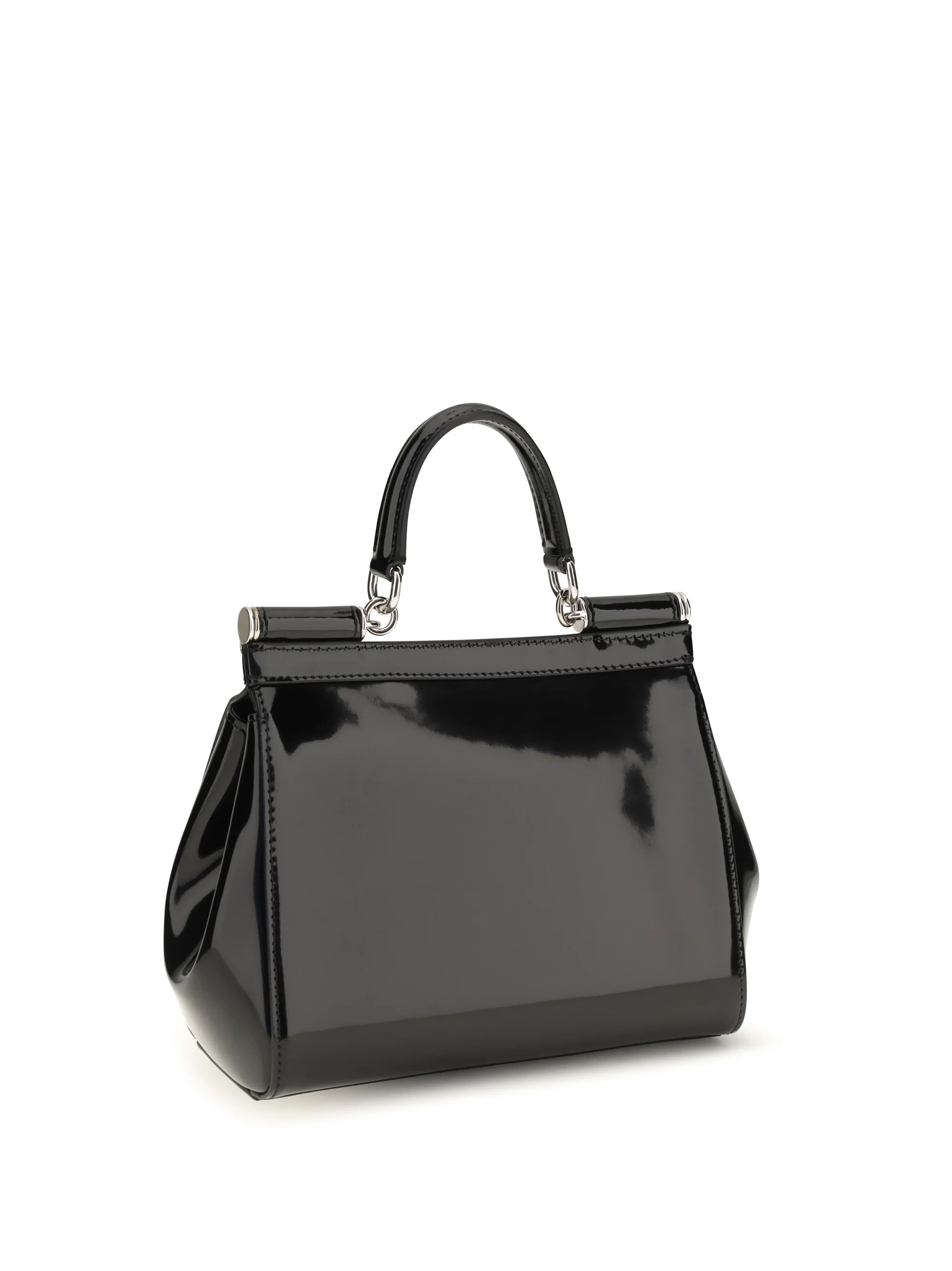 small sicily glossy calfskin handbag