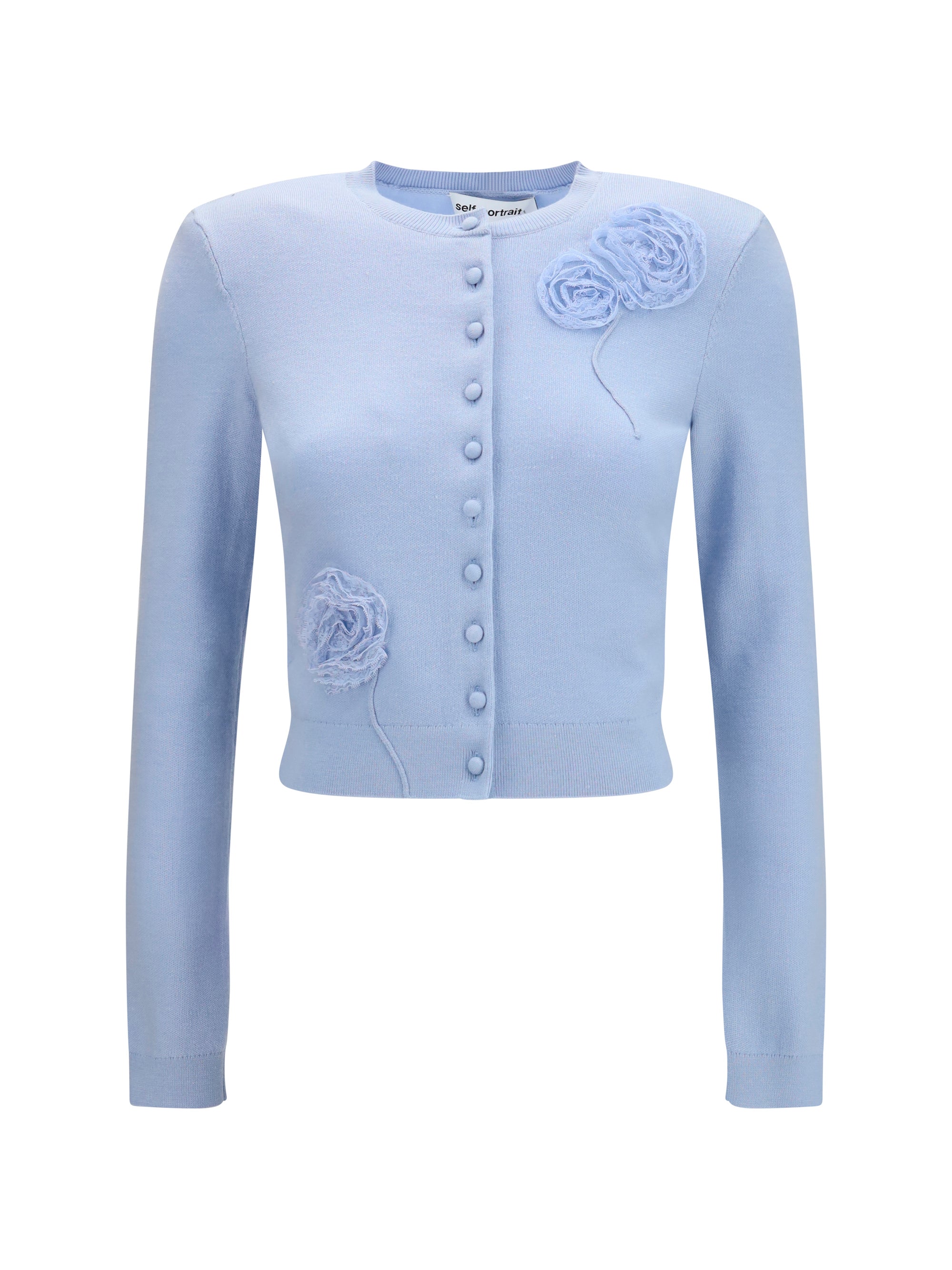 SELF-PORTRAIT L flower knit cardigan