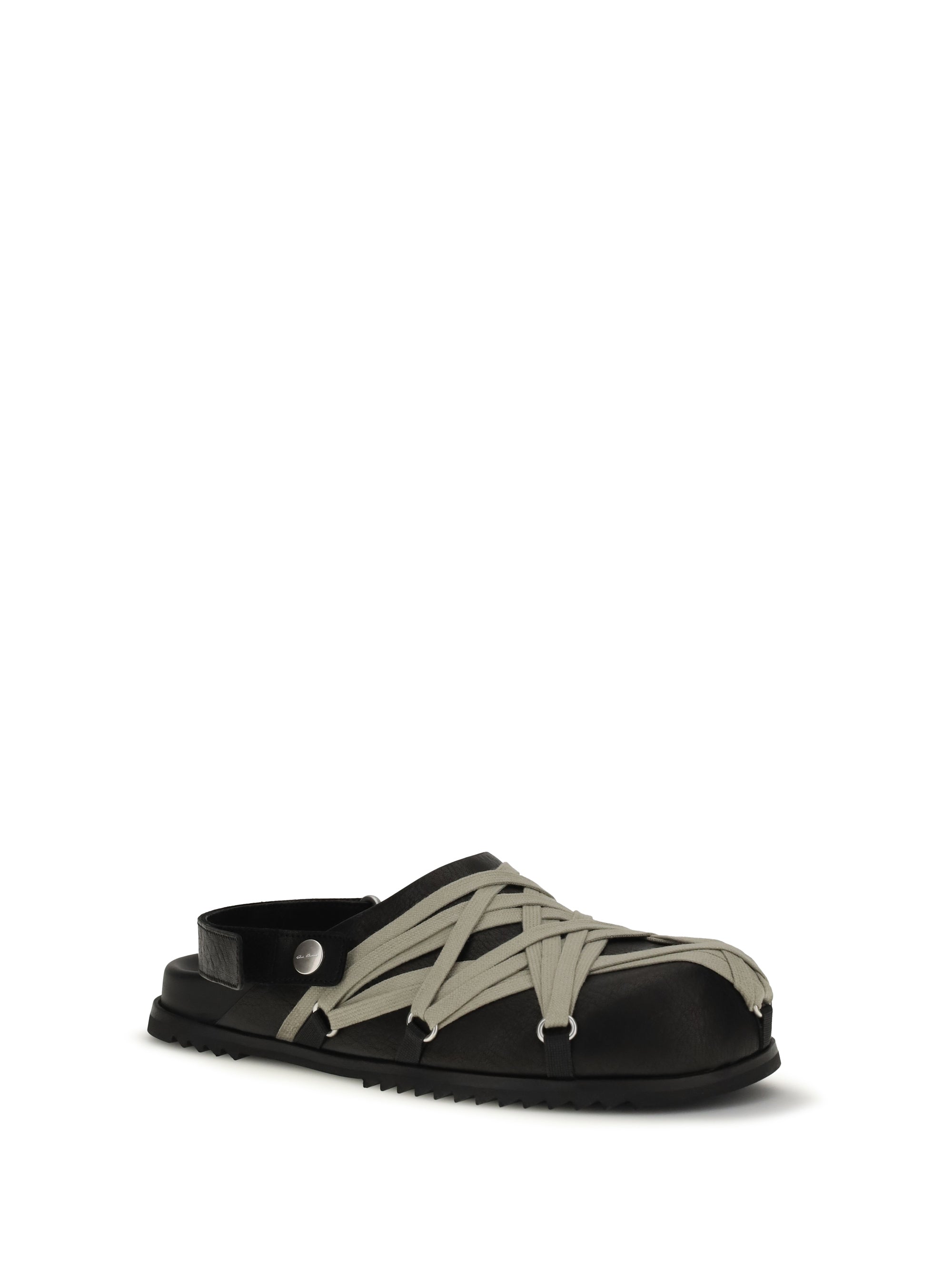 RICK OWENS 39 megalace leather mules